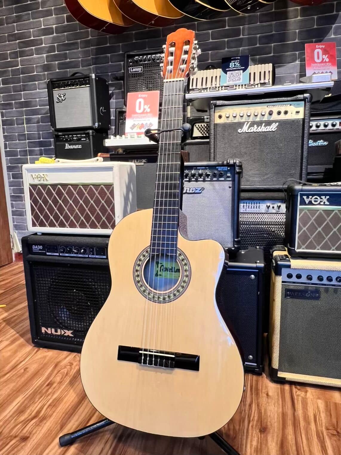 Roweller Cutaway Semi Classical Guitar